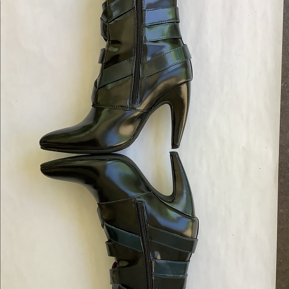 Jeffrey Campbell Black Leather Boots 7.5 - Picture 7 of 9